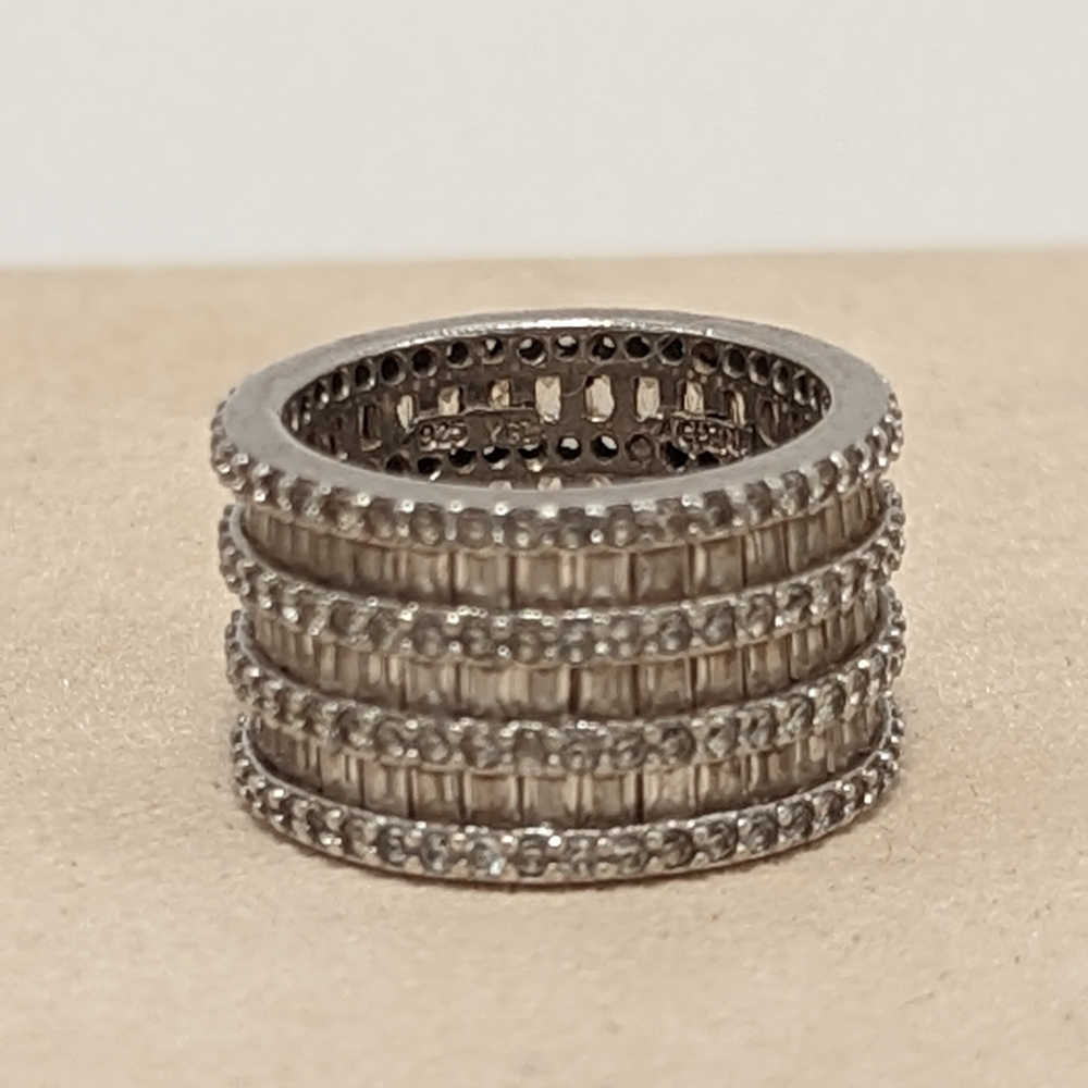 925 Sterling, Cz Infinity Ring - image 4